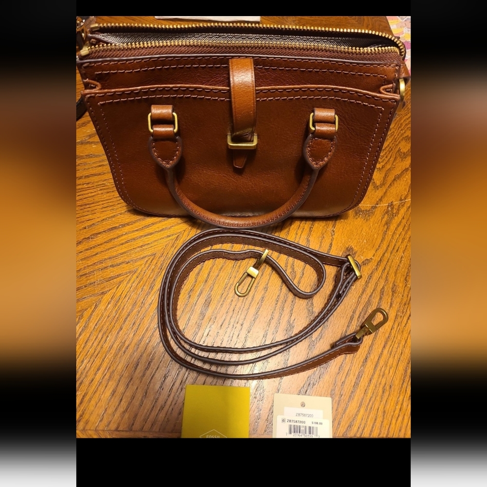 Fossil leather crossbody or shoulder bag new with tags